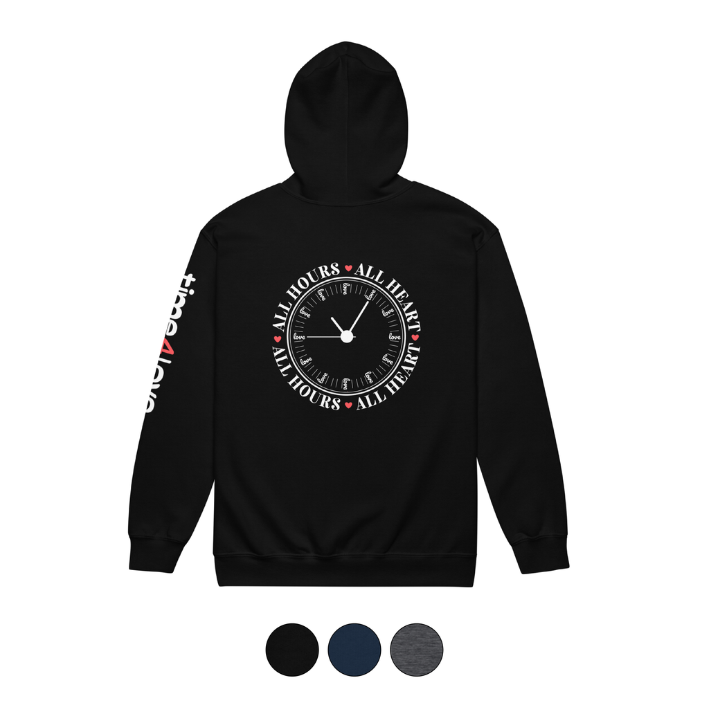 All Hours All Heart Zip Up Hoodie