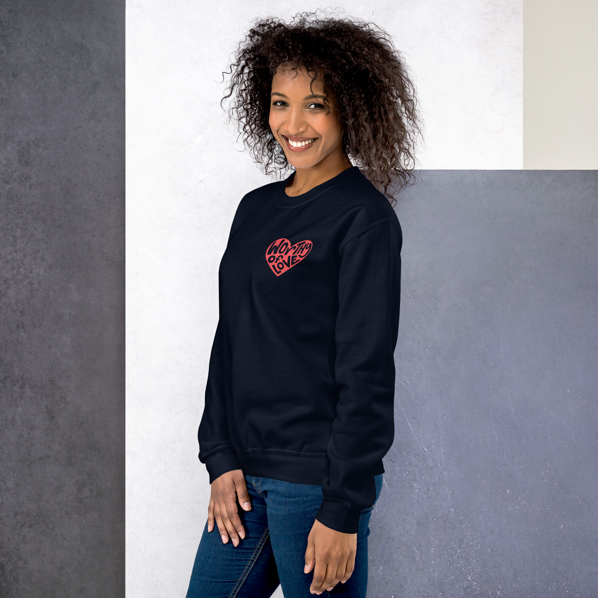 Worthy of Love Heart Sweatshirt